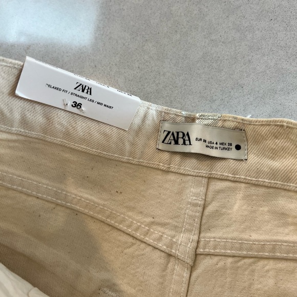 Zara silver metallic jeans size 36 (4) - Picture 6 of 12